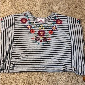 Johnny Was T-shirt style poncho